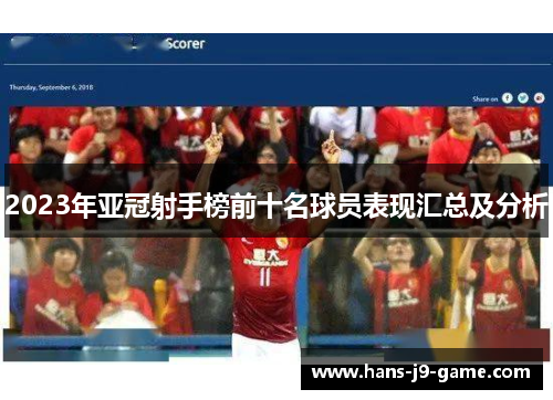 2023年亚冠射手榜前十名球员表现汇总及分析